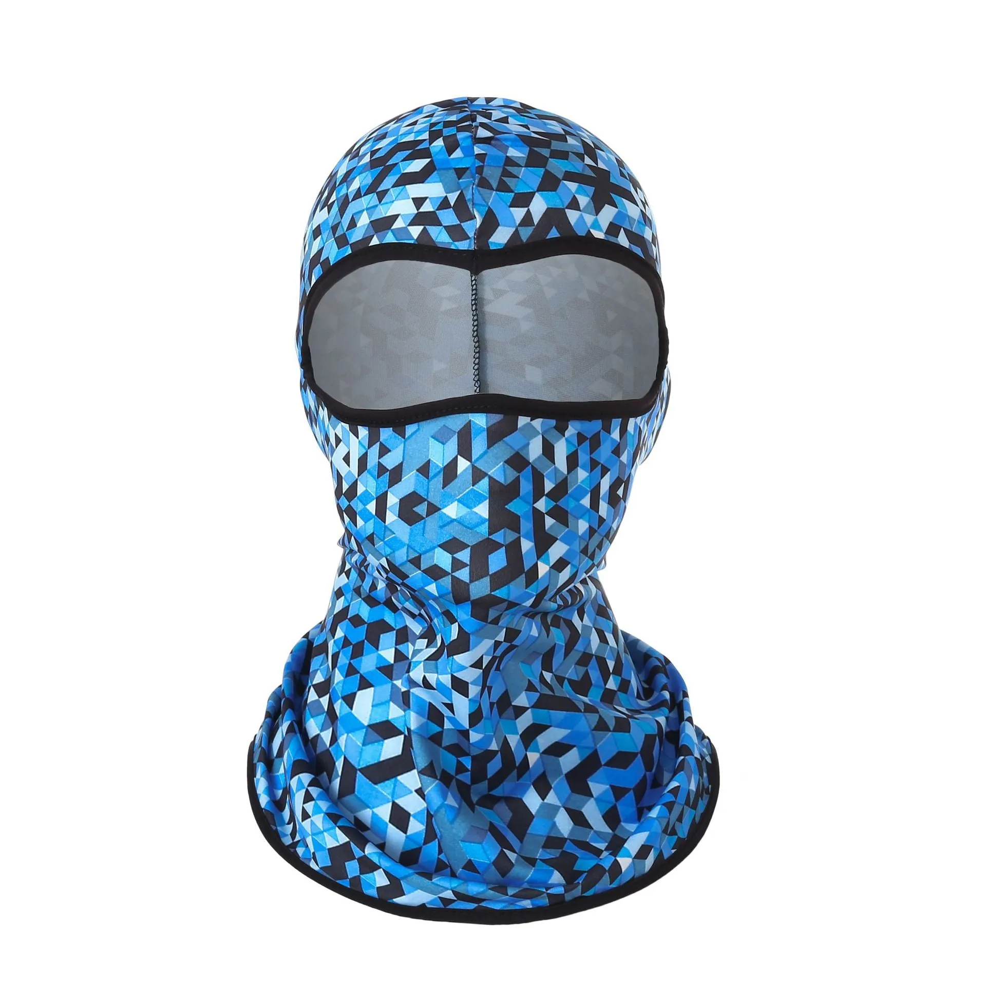 2PCs Windtight Hoods Sun-Proof Breathable Summer Ice Silk Face Mask for Outdoor Cycling