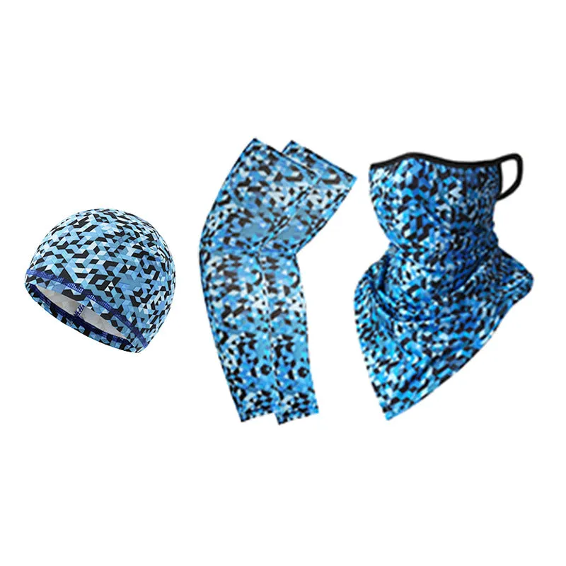 38 Oversleeves Triangular Binder Small Hat Hanging Ear Triangle Ice Silk Mask Summer for Outdoor Cycling