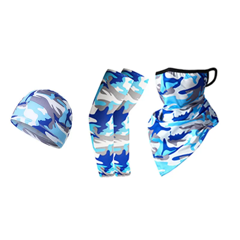 38 Oversleeves Triangular Binder Small Hat Hanging Ear Triangle Ice Silk Mask Summer for Outdoor Cycling