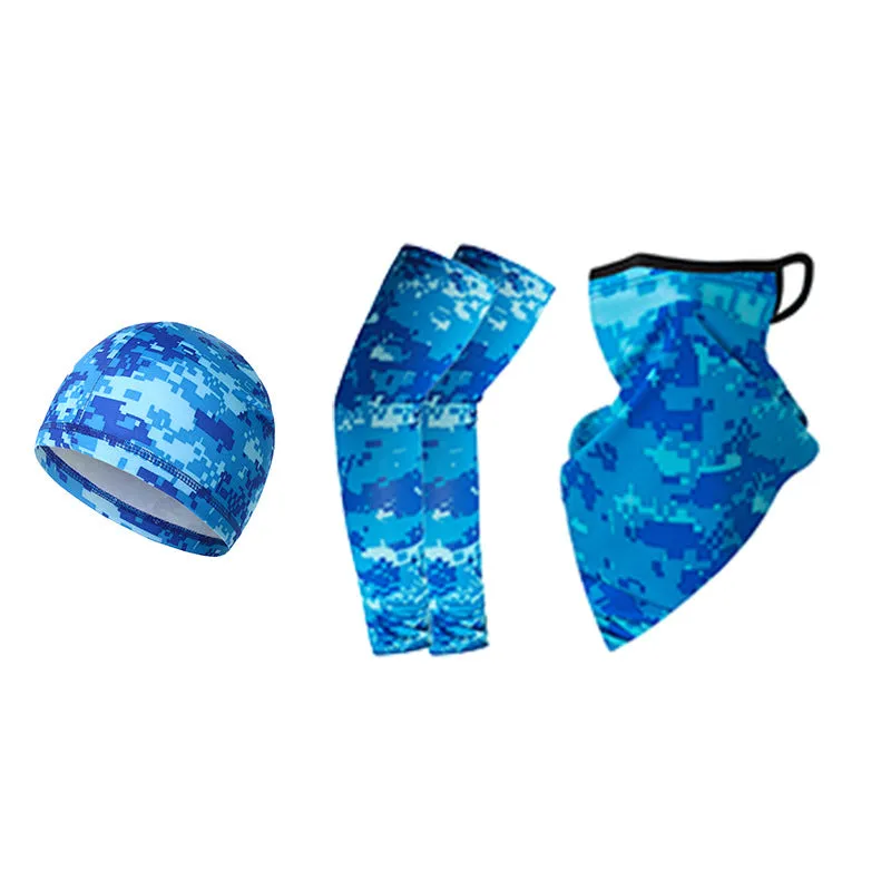 38 Oversleeves Triangular Binder Small Hat Hanging Ear Triangle Ice Silk Mask Summer for Outdoor Cycling