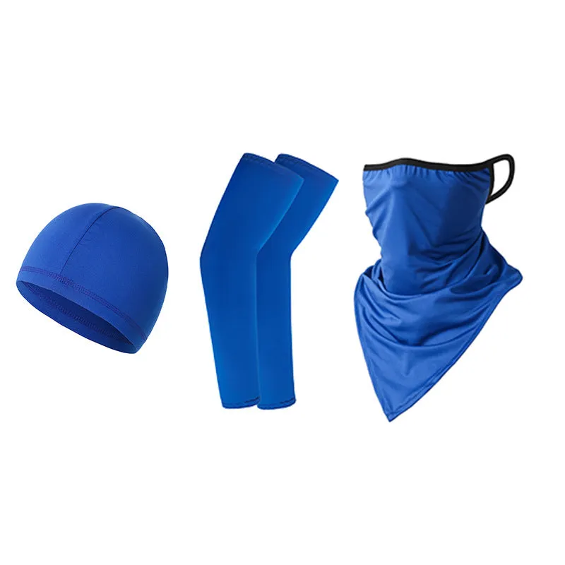 38 Oversleeves Triangular Binder Small Hat Hanging Ear Triangle Ice Silk Mask Summer for Outdoor Cycling
