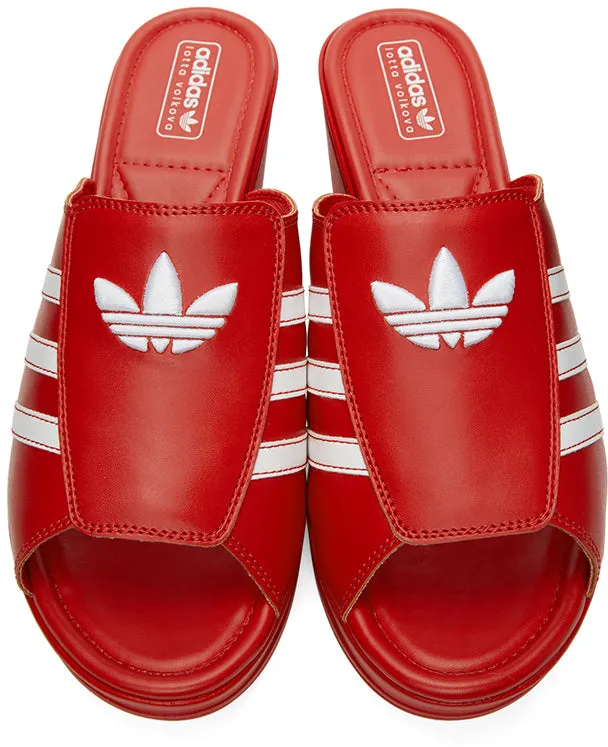 adidas LOTTA VOLKOVA Red Trefoil Heeled Sandals