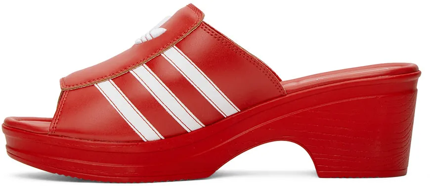 adidas LOTTA VOLKOVA Red Trefoil Heeled Sandals