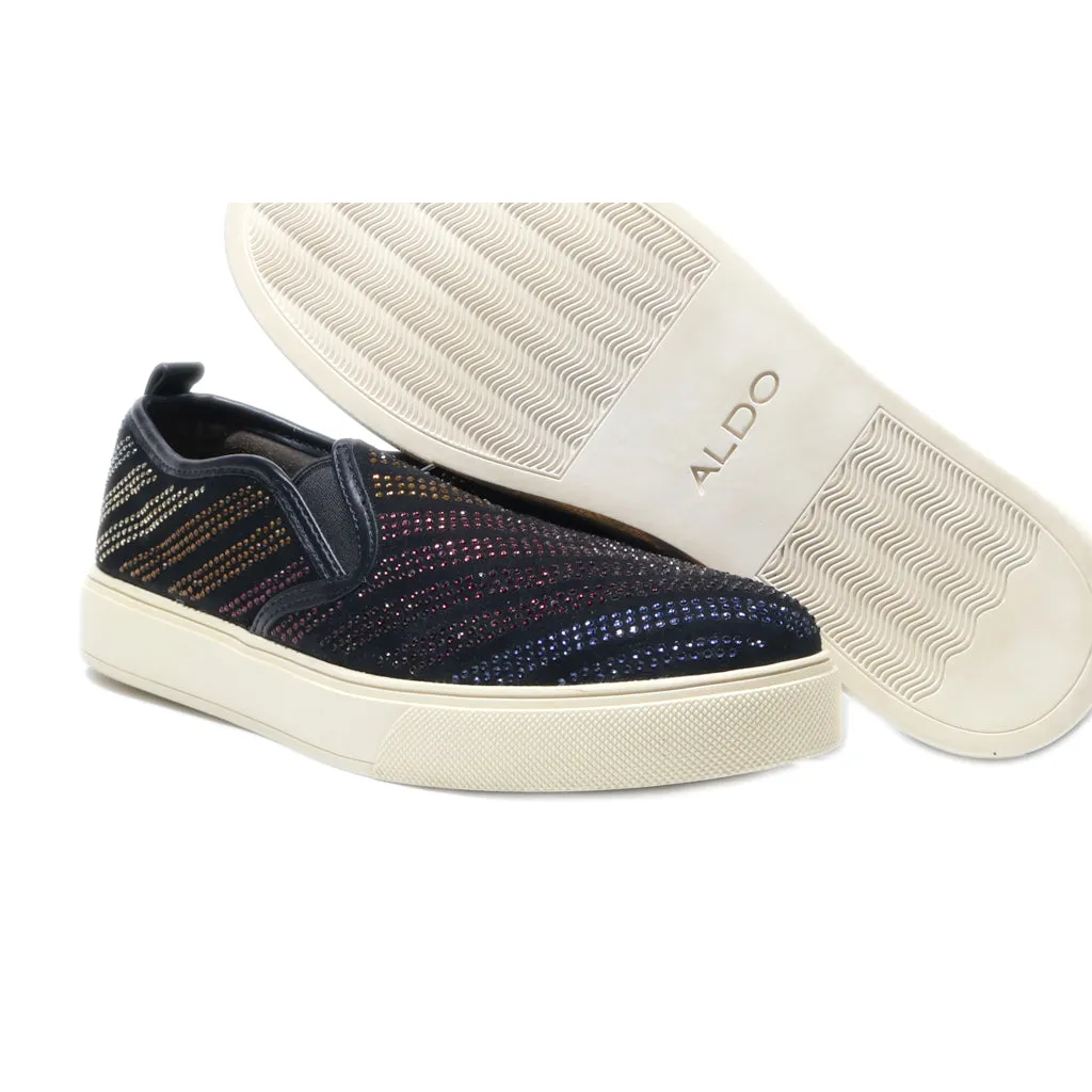 Aldo Slip Ons Fabric Black Colour For Women