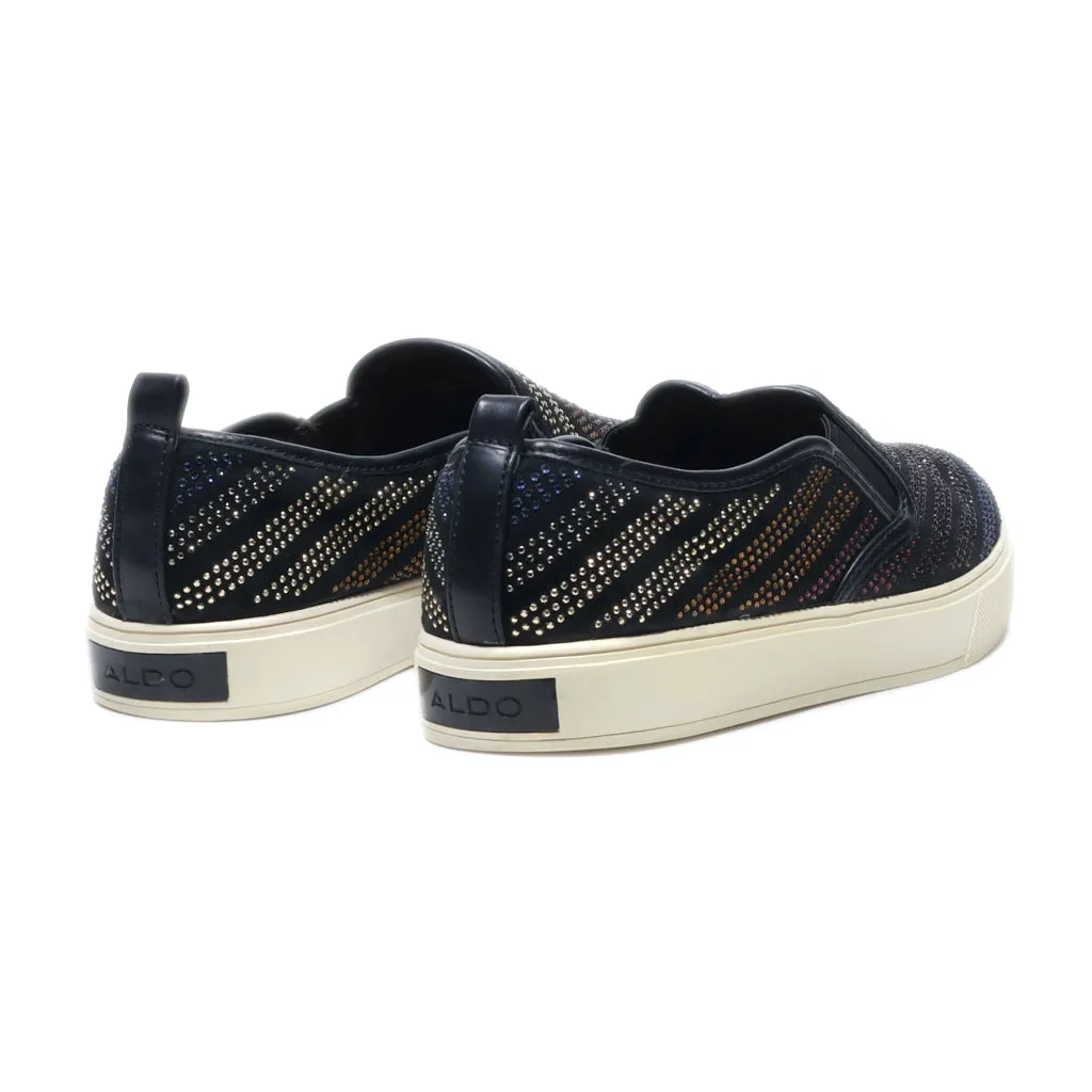 Aldo Slip Ons Fabric Black Colour For Women
