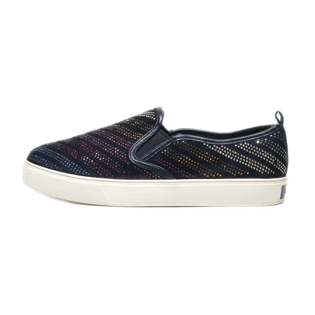 Aldo Slip Ons Fabric Black Colour For Women