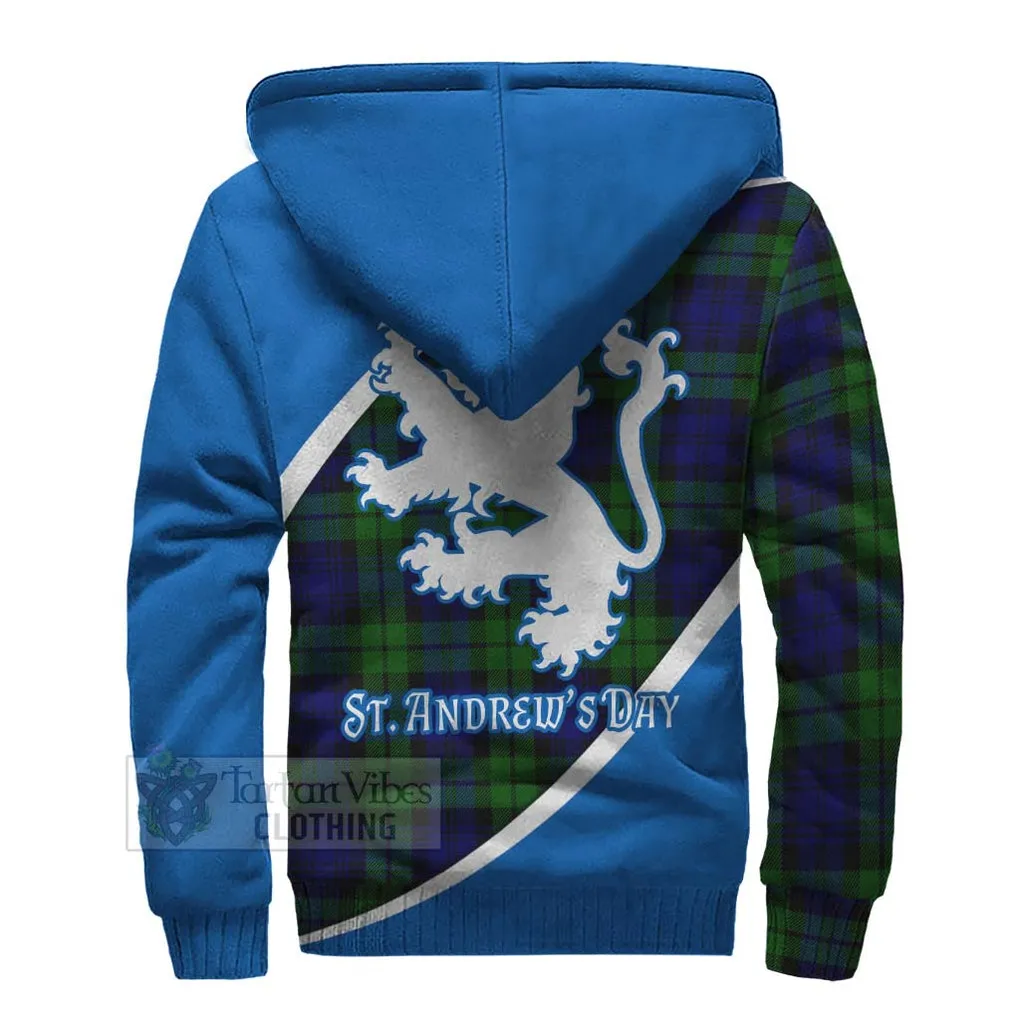 Bannatyne Family Crest Tartan Sherpa Hoodie Celebrate Saint Andrew's Day in Style