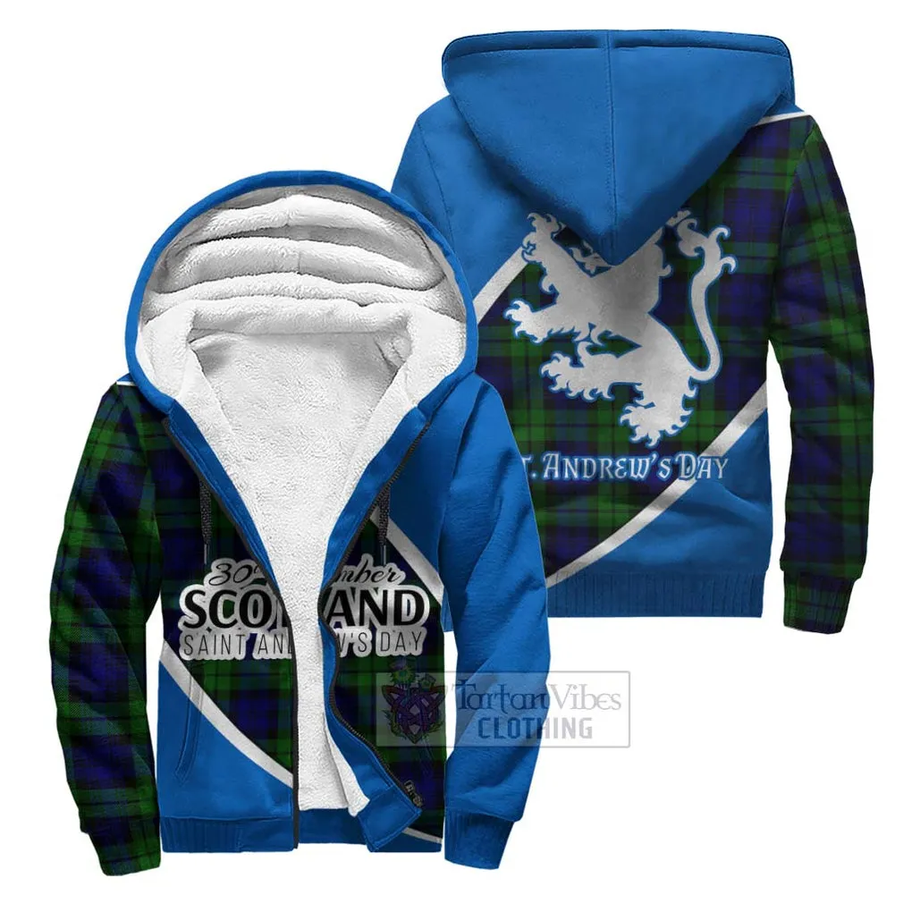 Bannatyne Family Crest Tartan Sherpa Hoodie Celebrate Saint Andrew's Day in Style