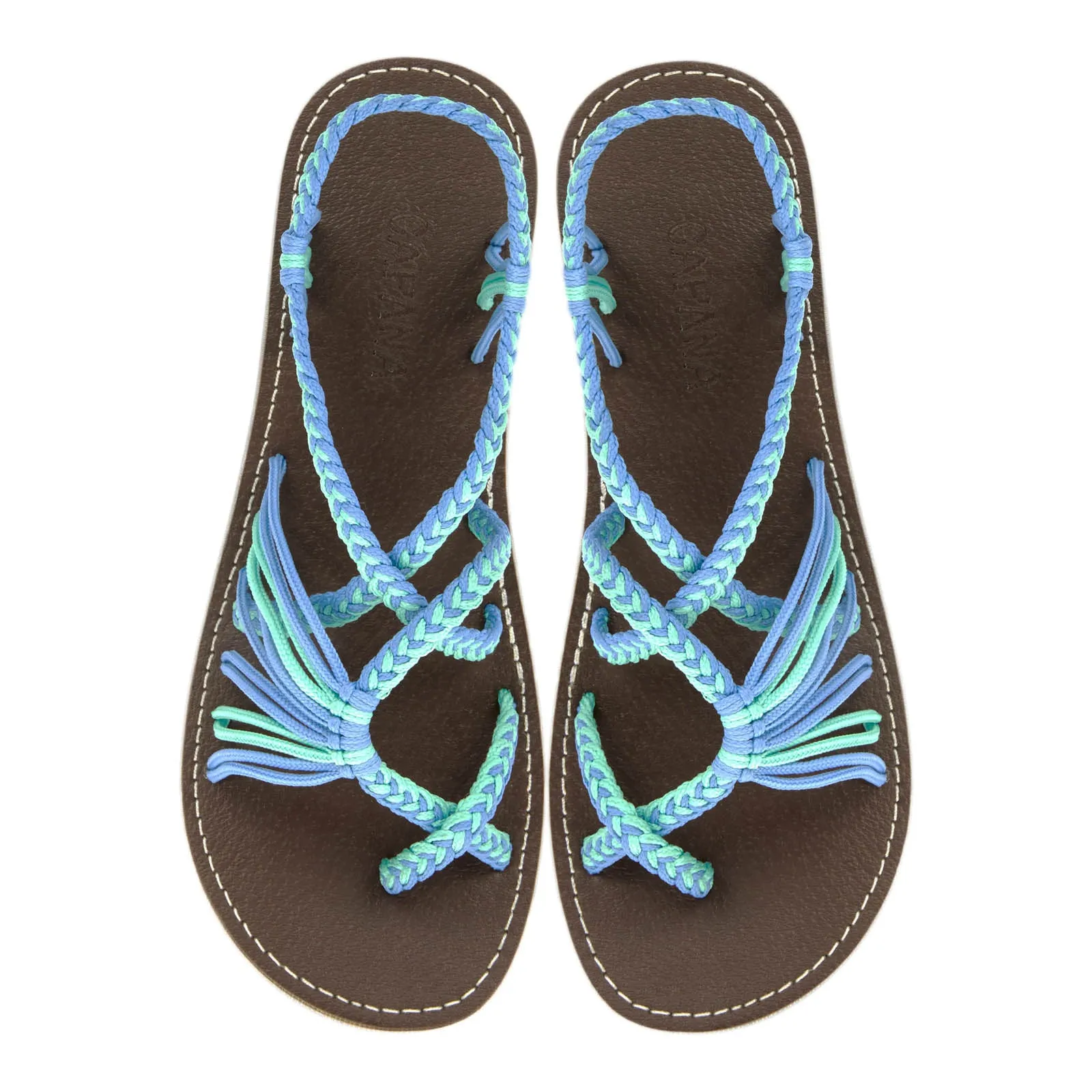 Banyan - Turquoise Sky Blue Rope Sandals