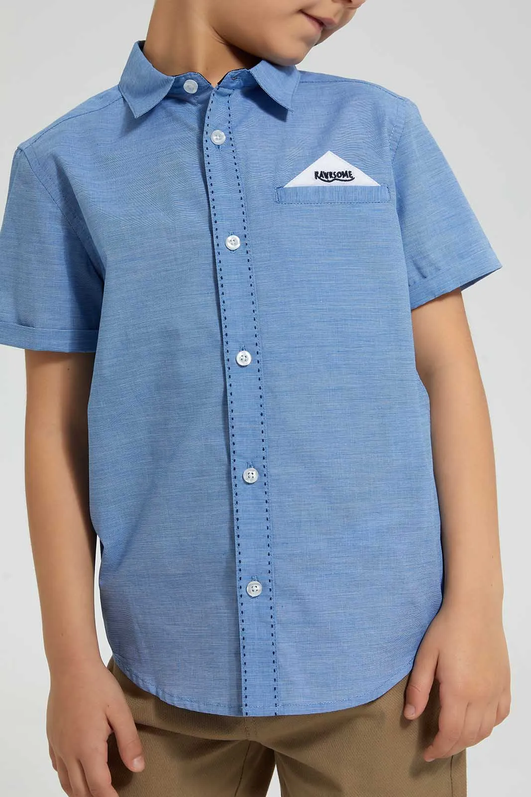 Blue Short Sleeve Shirt