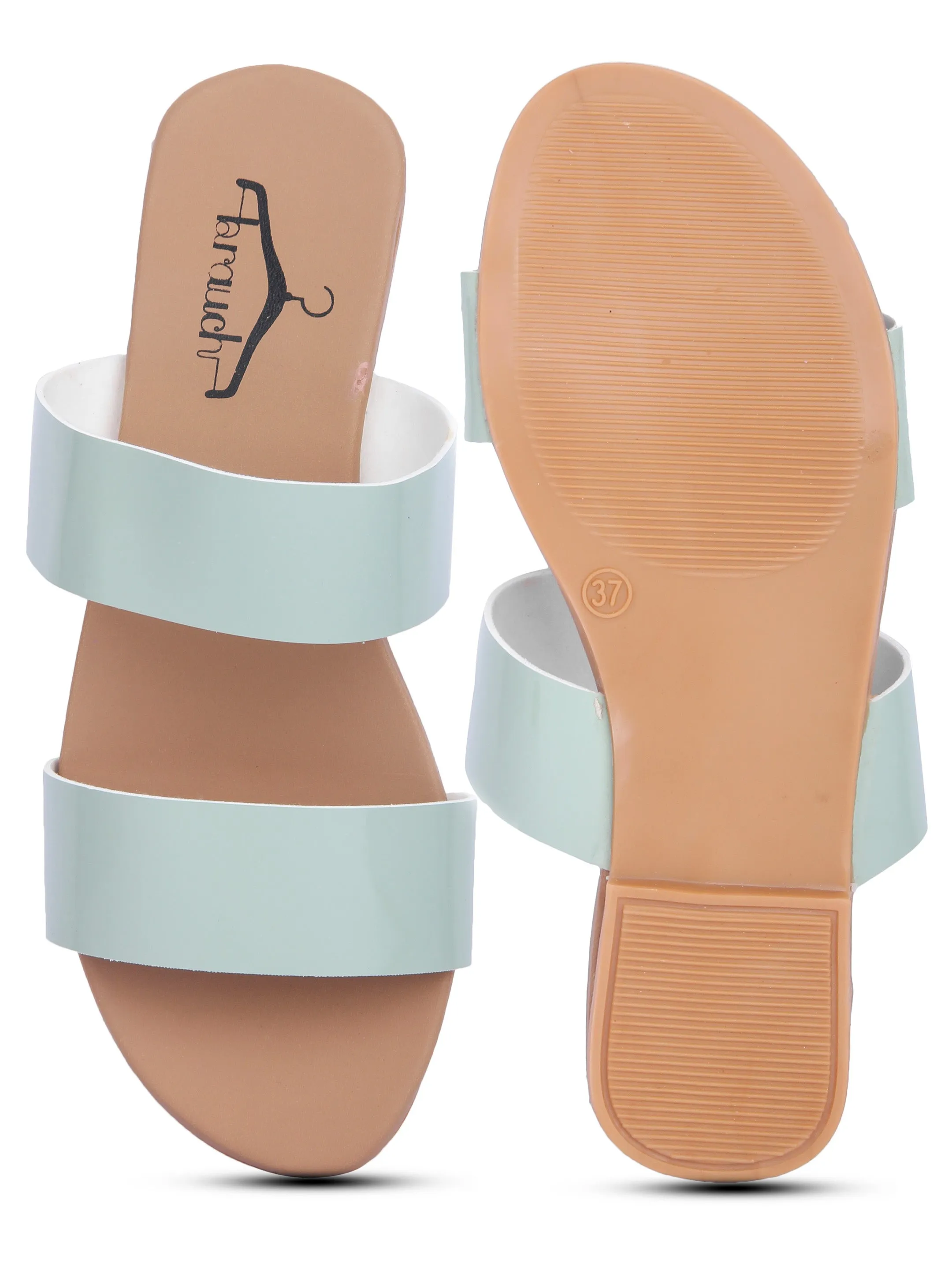 Brauch Women's Olive Strap Flats
