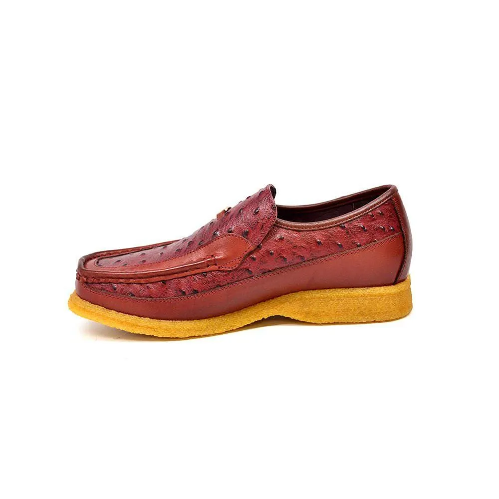 British Walkers Harlem Men's Ostrich Leather Slip Ons