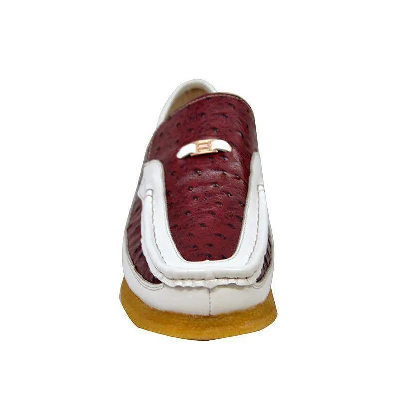 British Walkers Harlem Men's Ostrich Leather Slip Ons