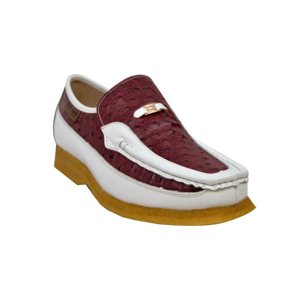 British Walkers Harlem Men's Ostrich Leather Slip Ons