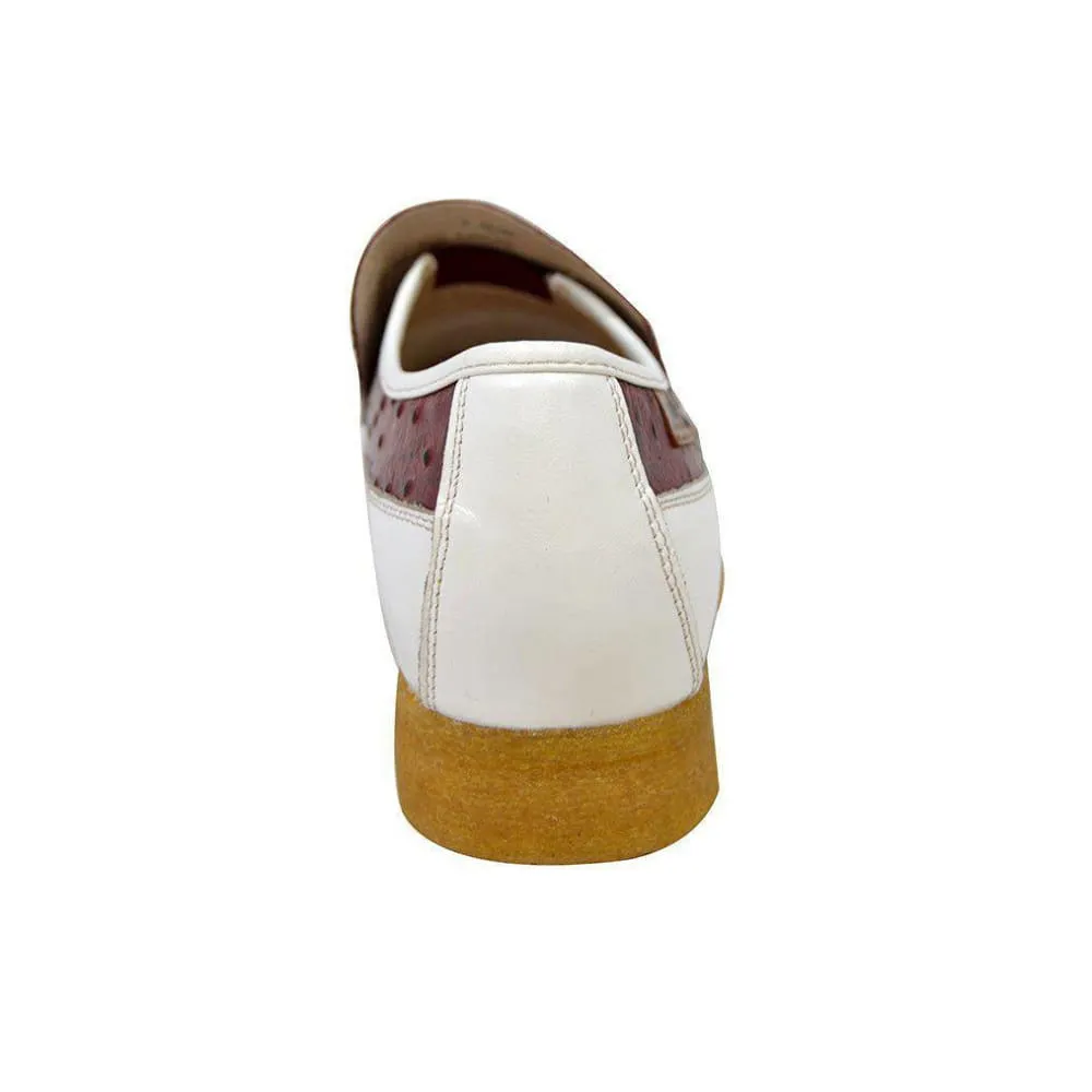 British Walkers Harlem Men's Ostrich Leather Slip Ons