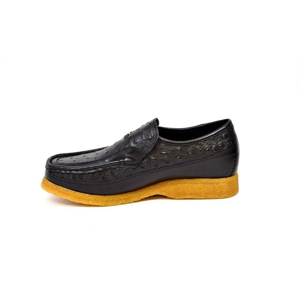 British Walkers Harlem Men's Ostrich Leather Slip Ons