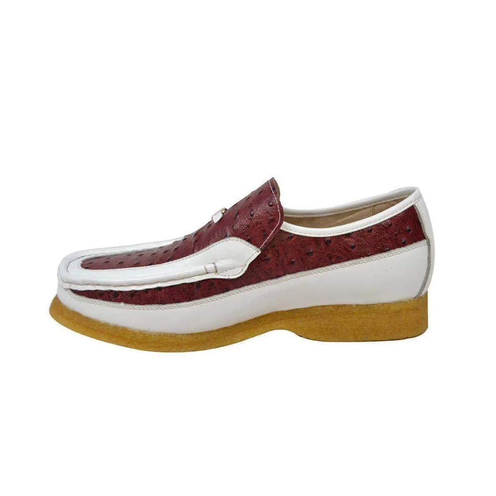 British Walkers Harlem Men's Ostrich Leather Slip Ons