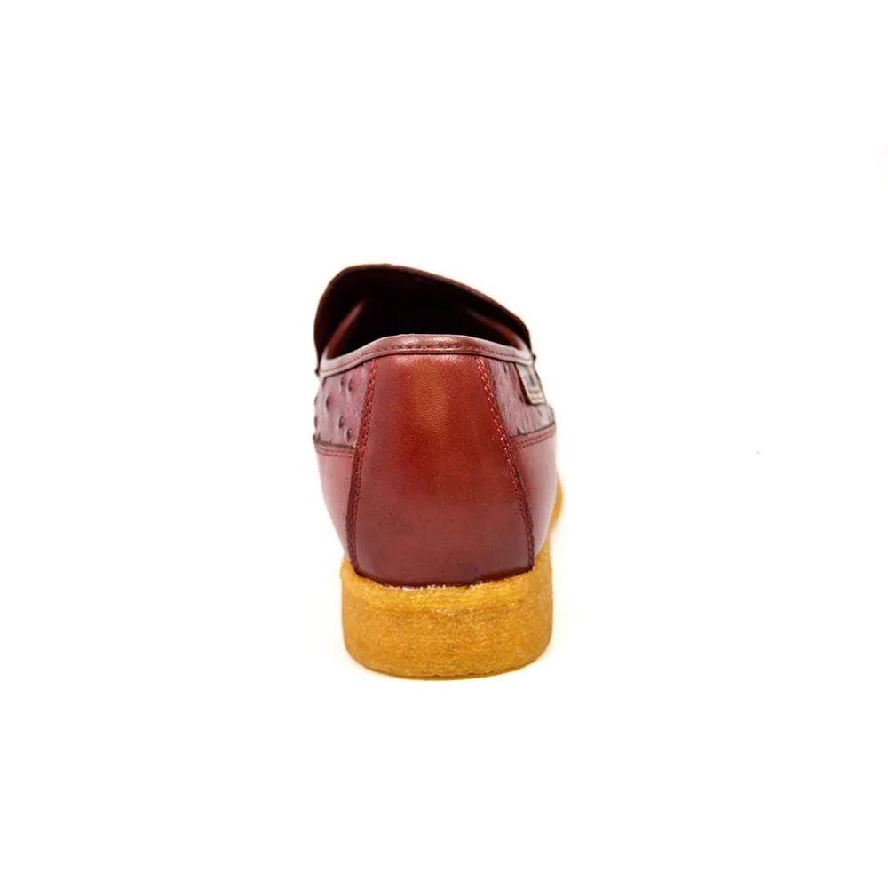 British Walkers Harlem Men's Ostrich Leather Slip Ons