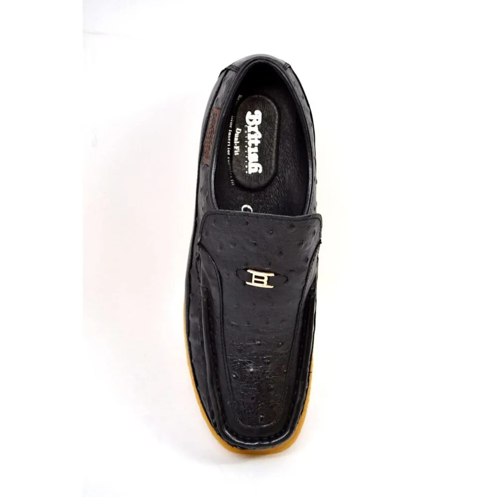 British Walkers Harlem Men's Ostrich Leather Slip Ons