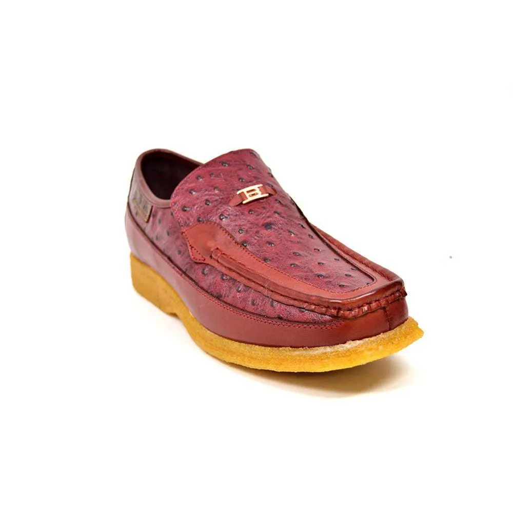 British Walkers Harlem Men's Ostrich Leather Slip Ons