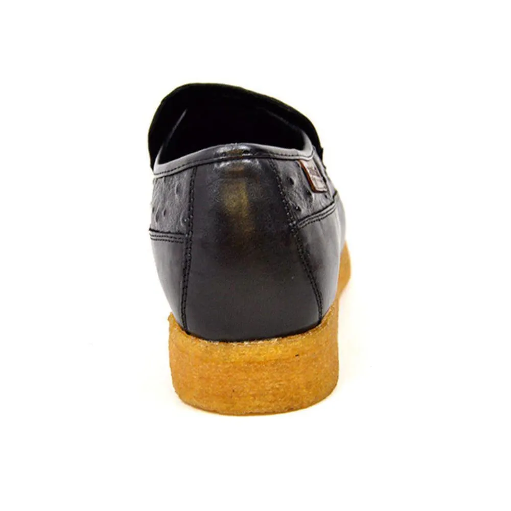British Walkers Harlem Men's Ostrich Leather Slip Ons