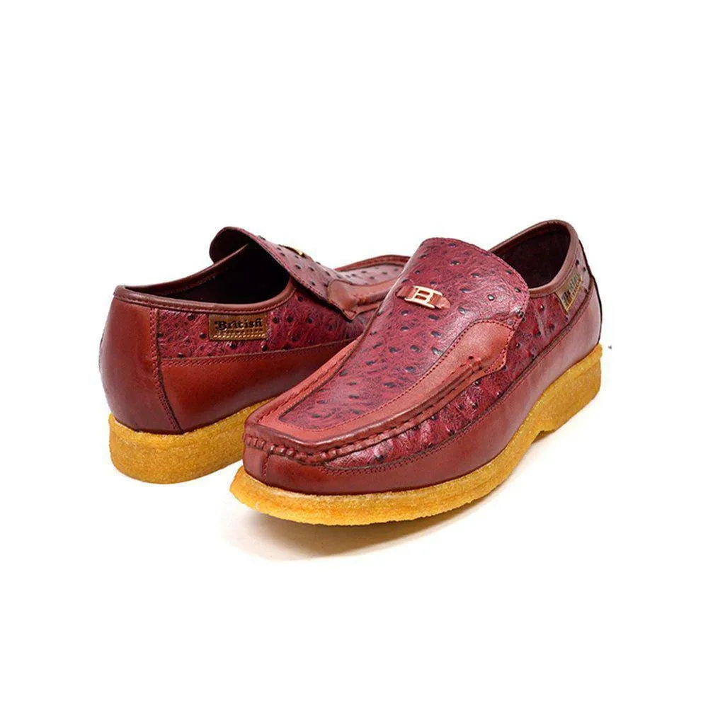 British Walkers Harlem Men's Ostrich Leather Slip Ons