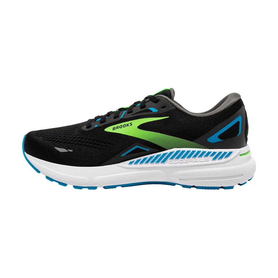 Brooks Men's Adrenaline GTS 23 D Width Black/Hawaiian Ocean/Green