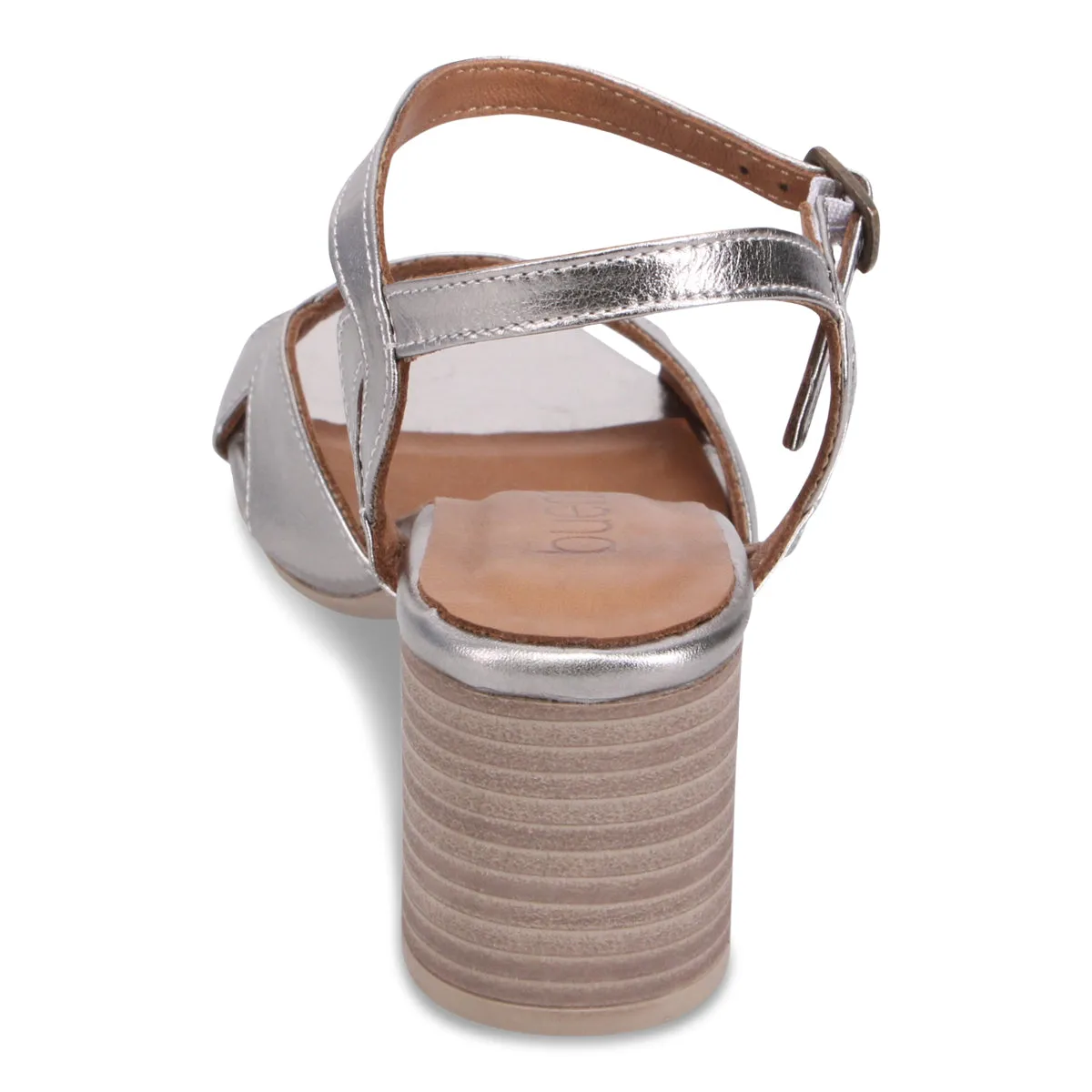 Bueno Roman Sandal Dark Silver Metallic