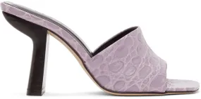 BY FAR Purple Croc Liliana Mules