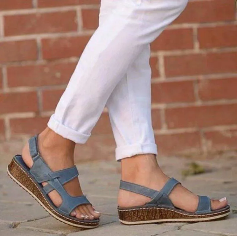Casual Open Toe Wedge Heel Sandals