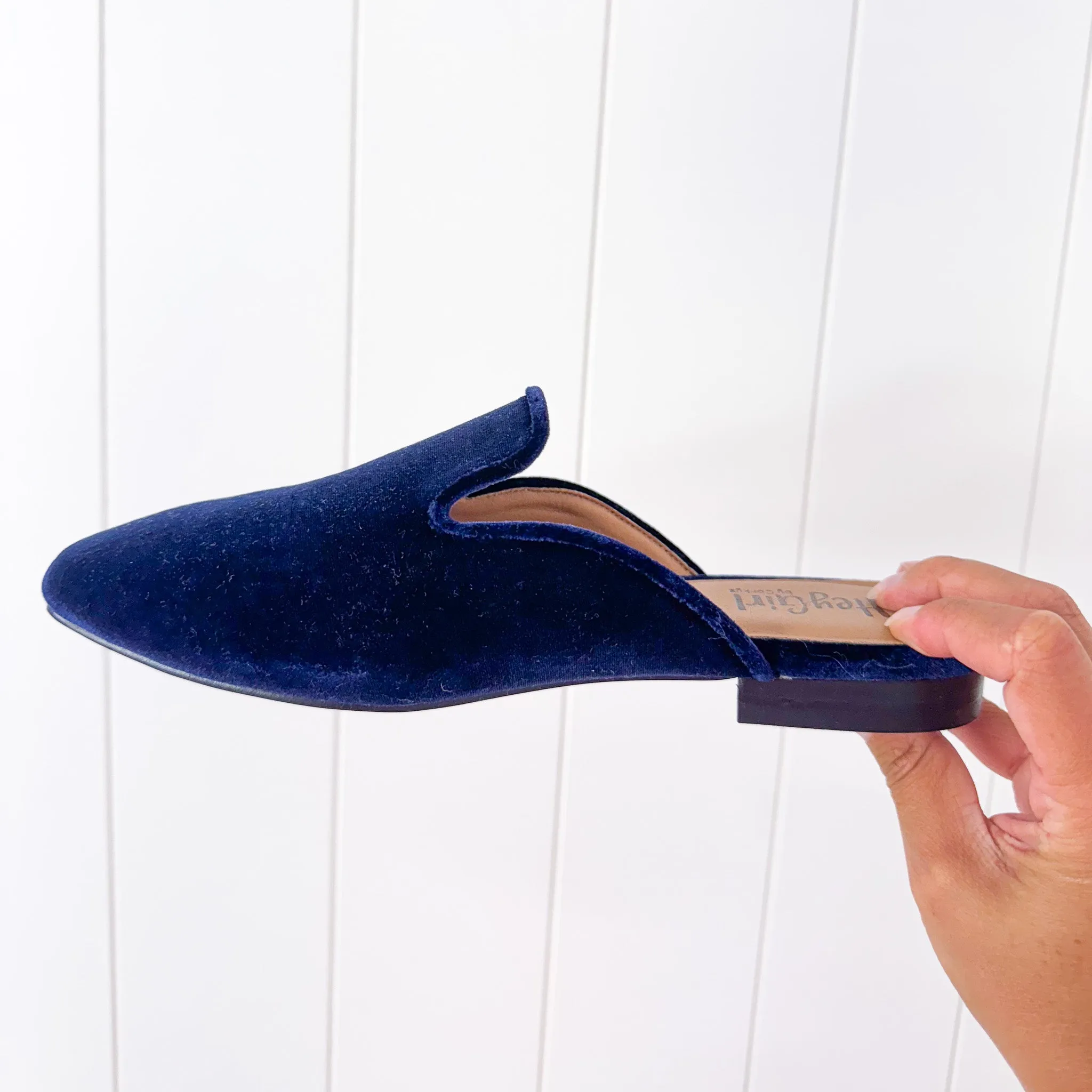 Corky's Spotlight Navy Velvet Slip on Shoes