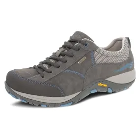 Dansko Womens' Paisley Waterproof Outdoor Sneakers, Grey/Blue 8.5-9 M US
