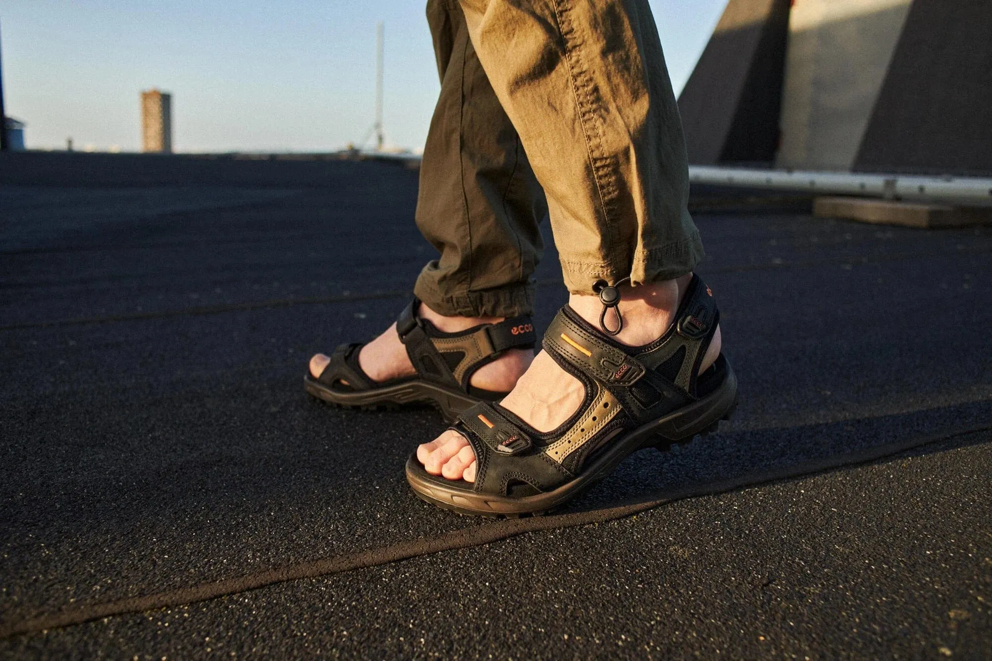 Ecco Men's Offroad Sandals- Black Mole/ Black