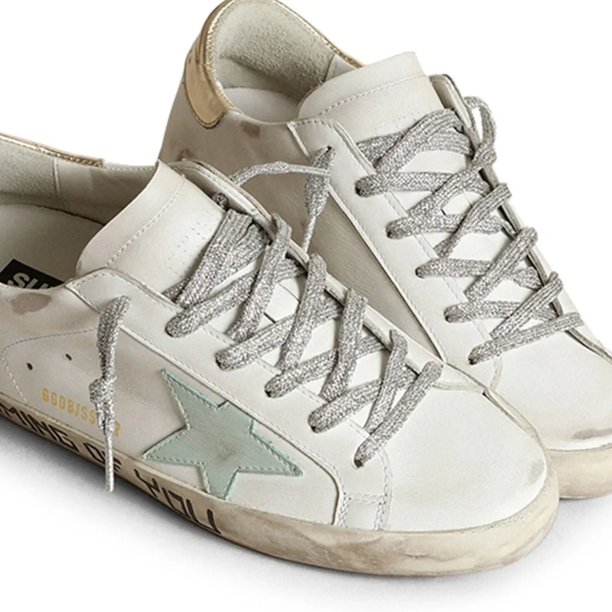 Golden Goose Superstar Metallic Mixed Leather Sneakers