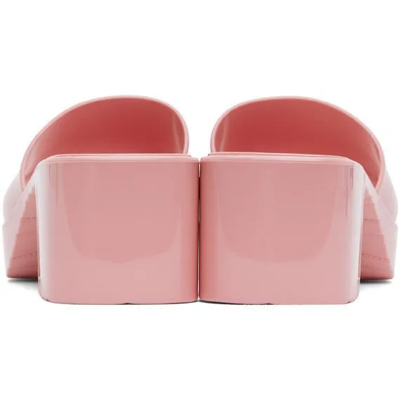 Gucci Pink Rubber Slide Sandals