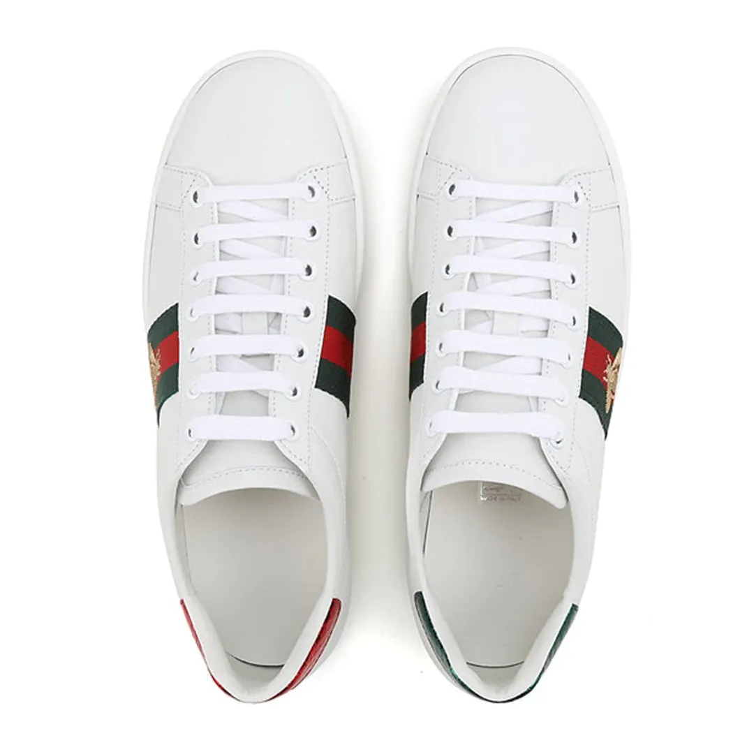 Gucci Women's Ace Embroidered Sneaker - White/Green/Red