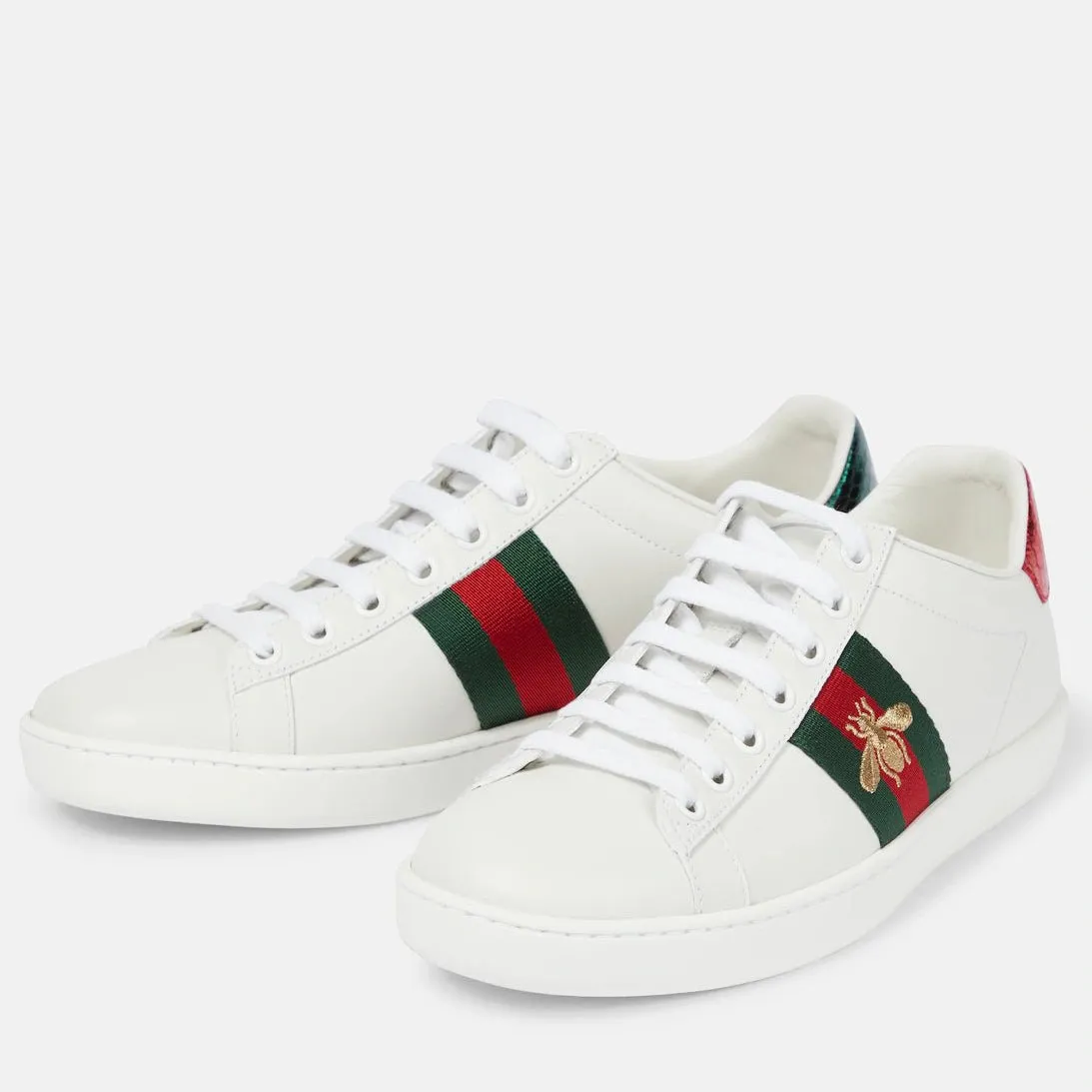 Gucci Women's Ace Embroidered Sneaker - White/Green/Red