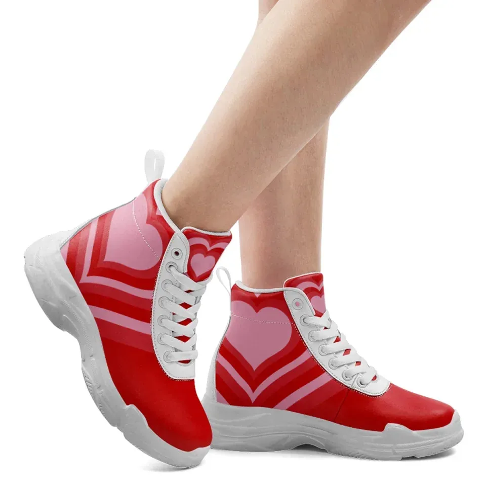 Holiday Gifts,Personalized Forever Love High Tops Sneakers, Custom Romantic Valentine Shoes