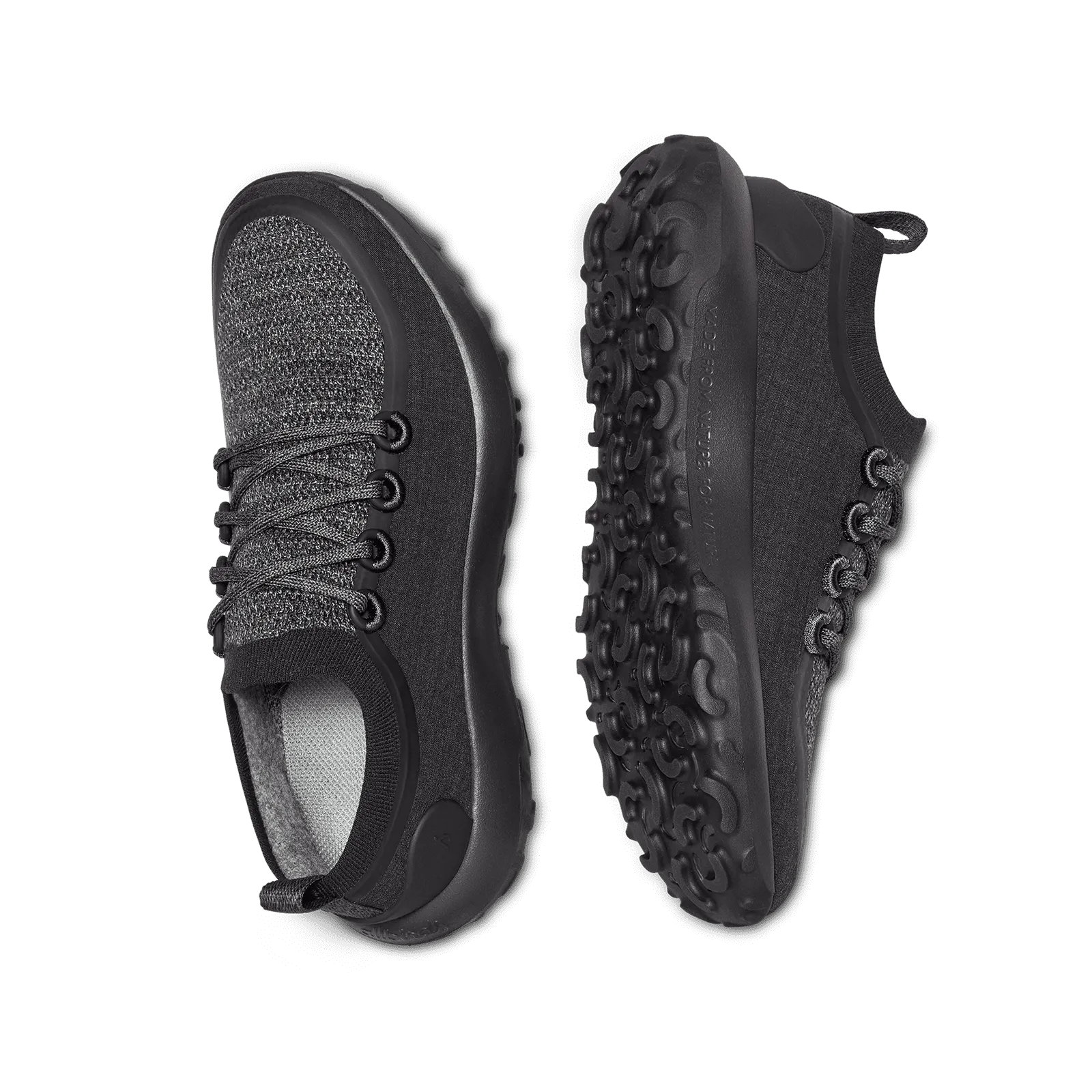 Men's Trail Runners - Natural Black (Black Sole)