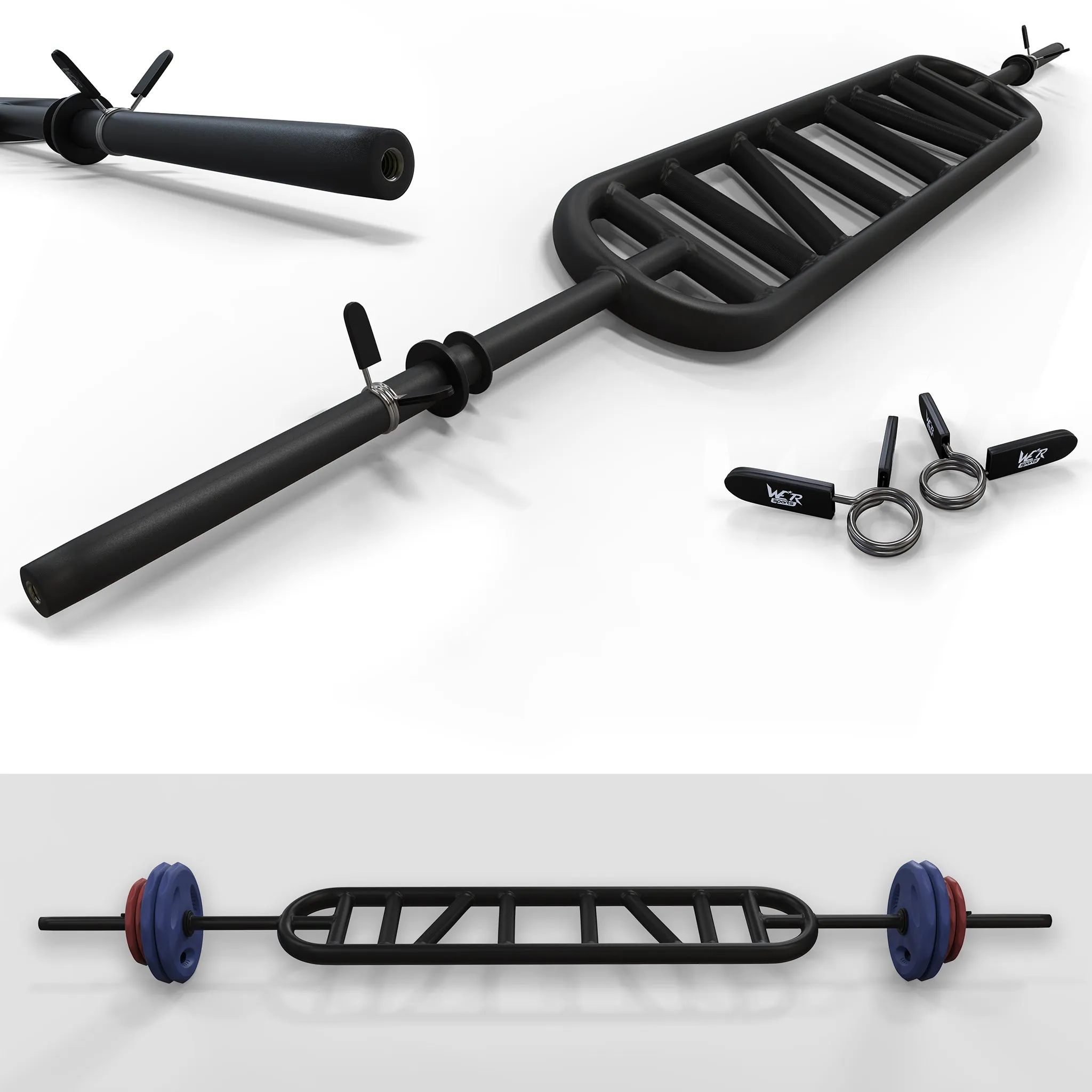 Multi Handle Grip Triceps Bar 1" BLACK