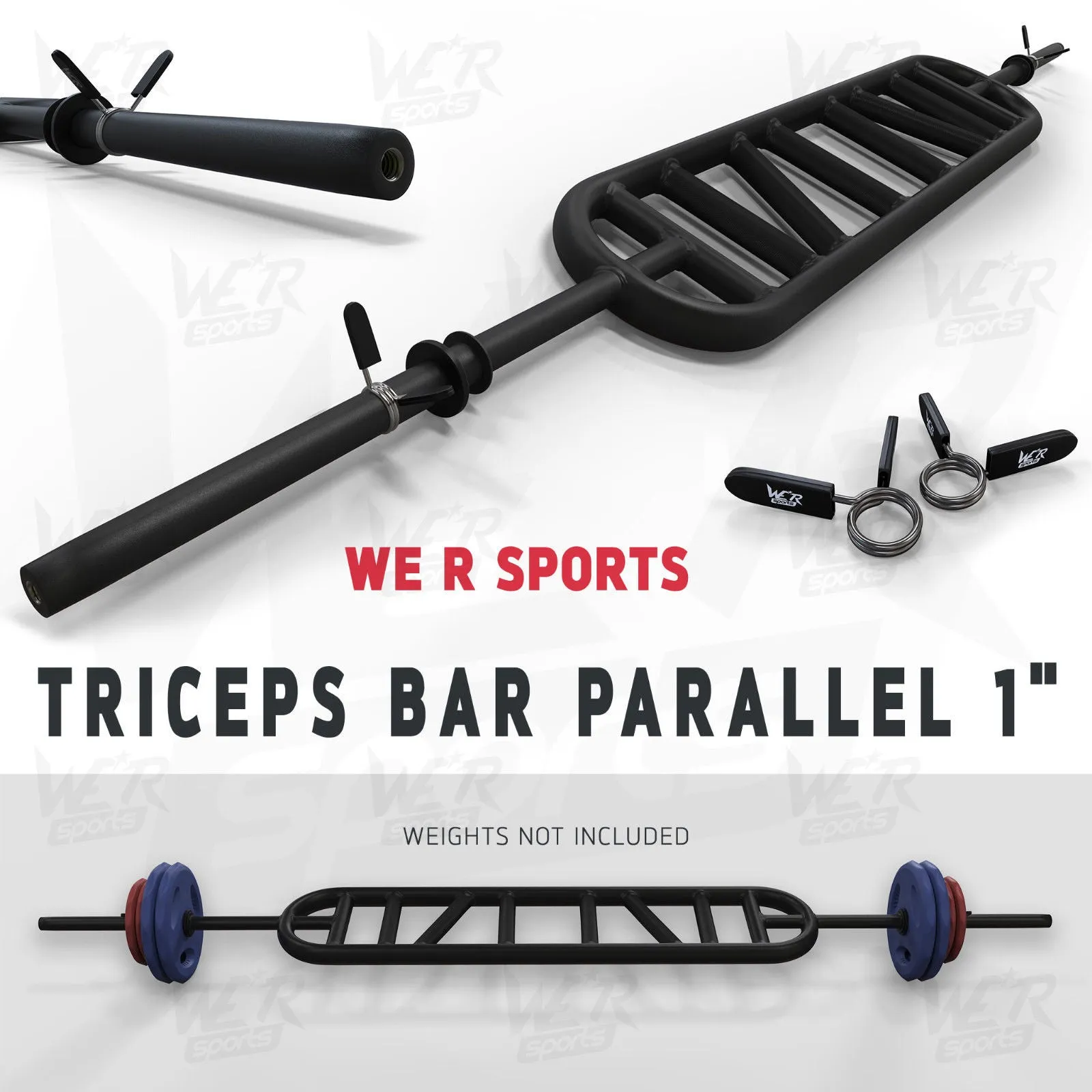 Multi Handle Grip Triceps Bar 1" BLACK