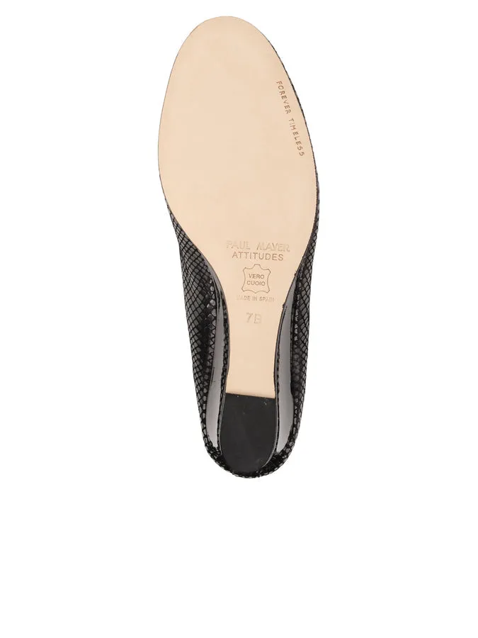PAUL MAYER - NOBLE LEATHER WEDGE - BLACK