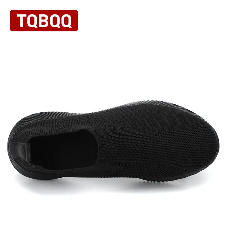 Women Shoes Knitting Sock Sneakers Women Flat Shoes Casual Breathable Sneakers Flats Walking Shoes for Women