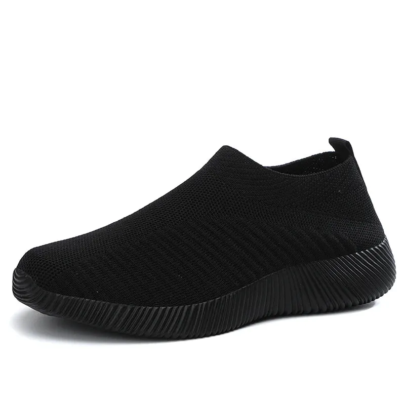 Women Shoes Knitting Sock Sneakers Women Flat Shoes Casual Breathable Sneakers Flats Walking Shoes for Women