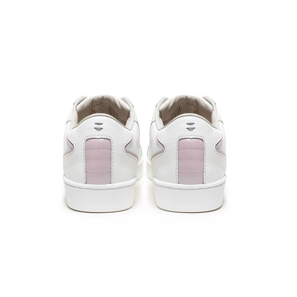 Women's Adelaide Lux White Pink Leather Sneakers 92751-001