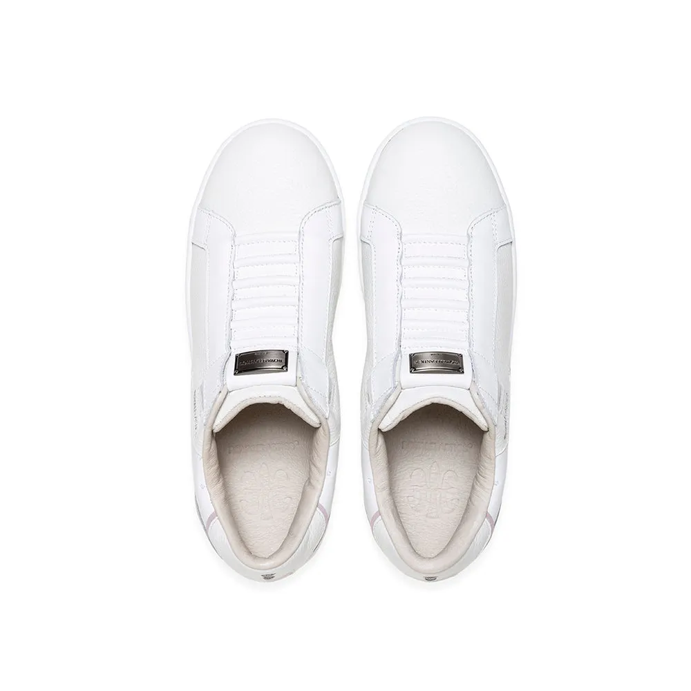 Women's Adelaide Lux White Pink Leather Sneakers 92751-001