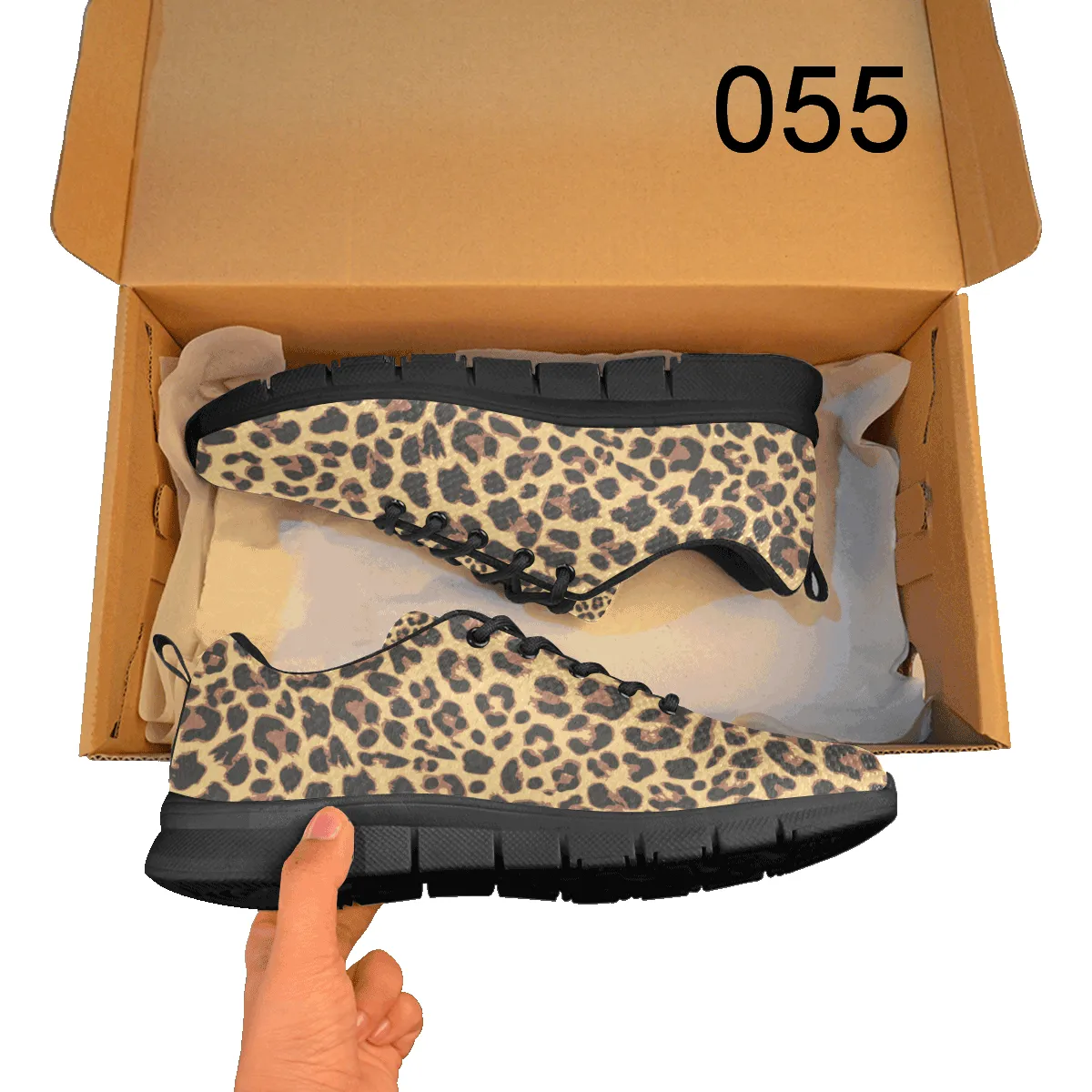 Zenzzle graphic Leopard pattern print on Women's Breathable Running shoes Casual Lightweight Athletic Sneakers
